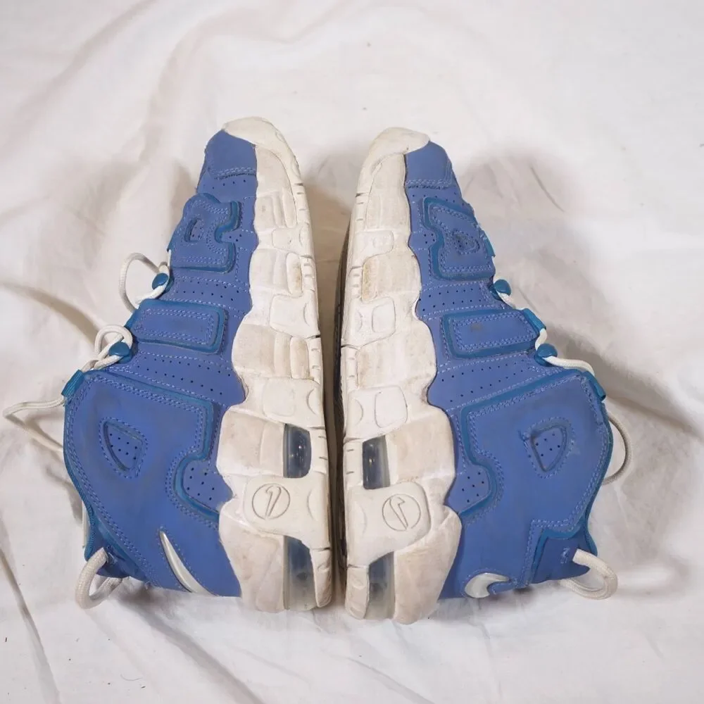 Nike Air More Uptempo Sneakers Blue White Youth Size 5Y DM1023-400
